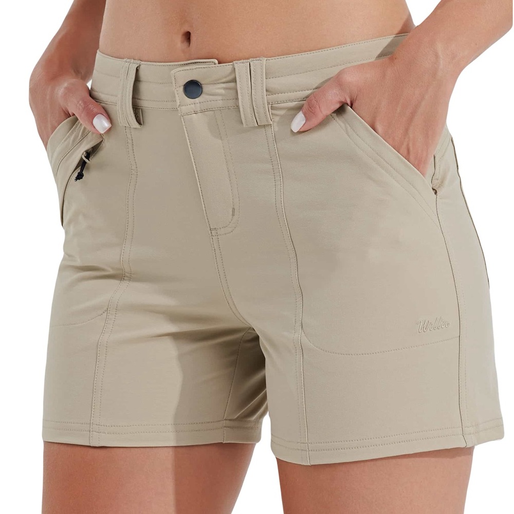 Willit Women's Khaki Golf Hiking Shorts 4.5 Inch Like New Size 6